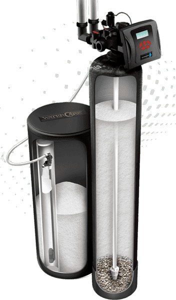 TotalCare conditioner cutaway showing the Crystal-Right media bed