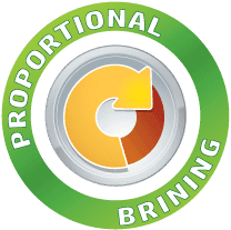 W.E.T. proportional brining: salt drawn in proportion to the water treated since the last regeneration